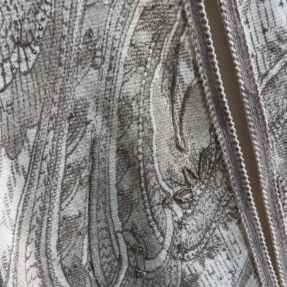 Chico’s Beaded Foil-Print Cardigan - Size 0 - Picture 5 of 9
